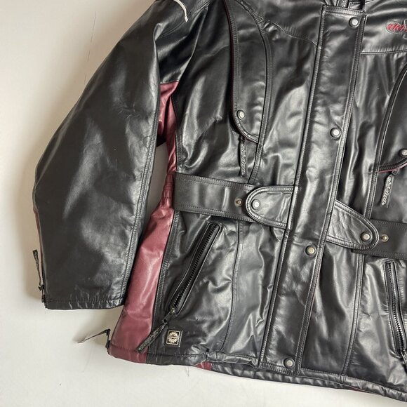 VTG SKI-DOO Racing Genuine Leather Jacket Men's Size L Made in Canada Bombardier - Picture 4 of 16